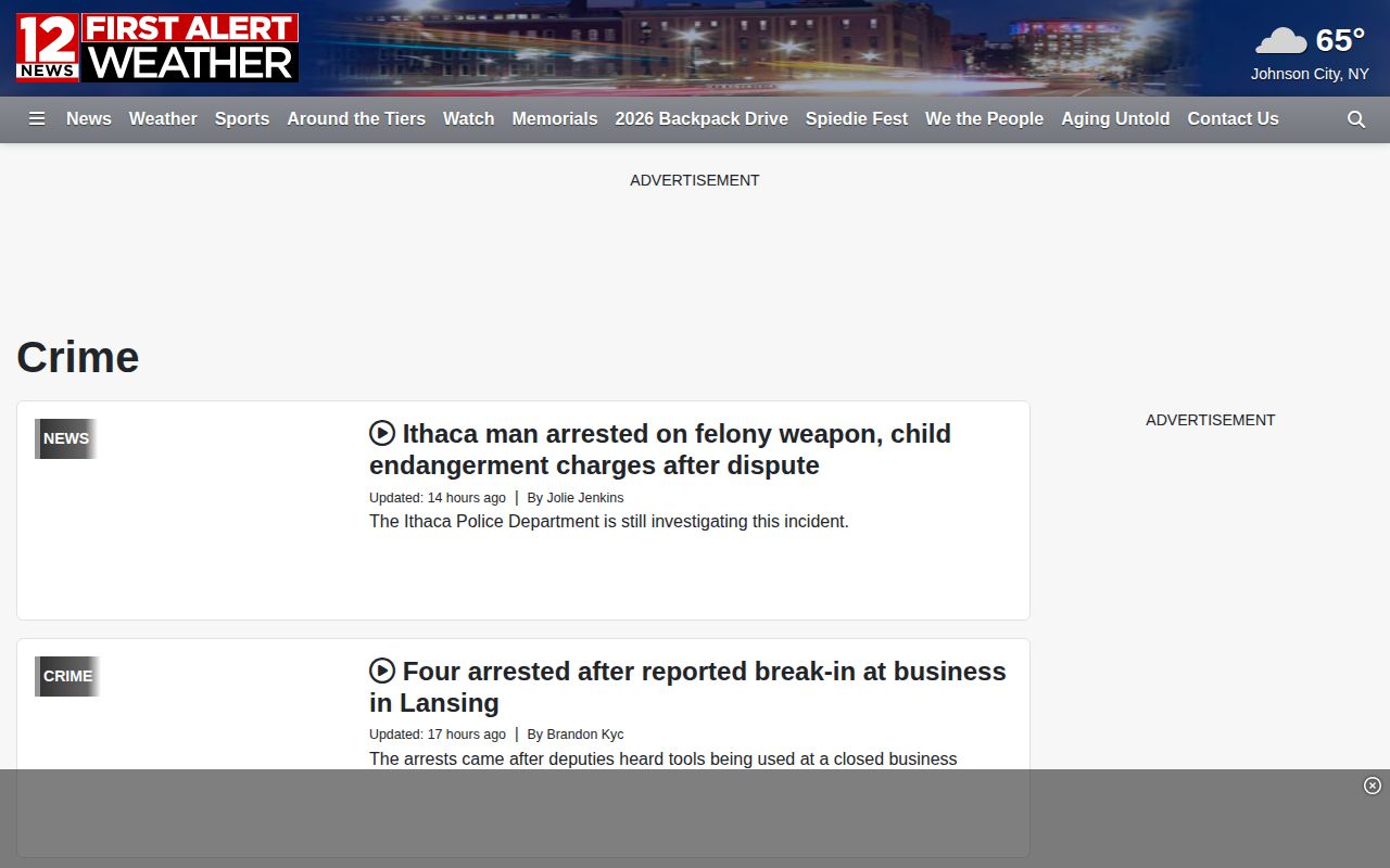 Broome County crime news record source at WBNG
